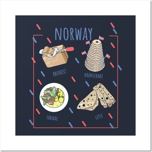 Norwegian Food Wall Art by Wlaurence